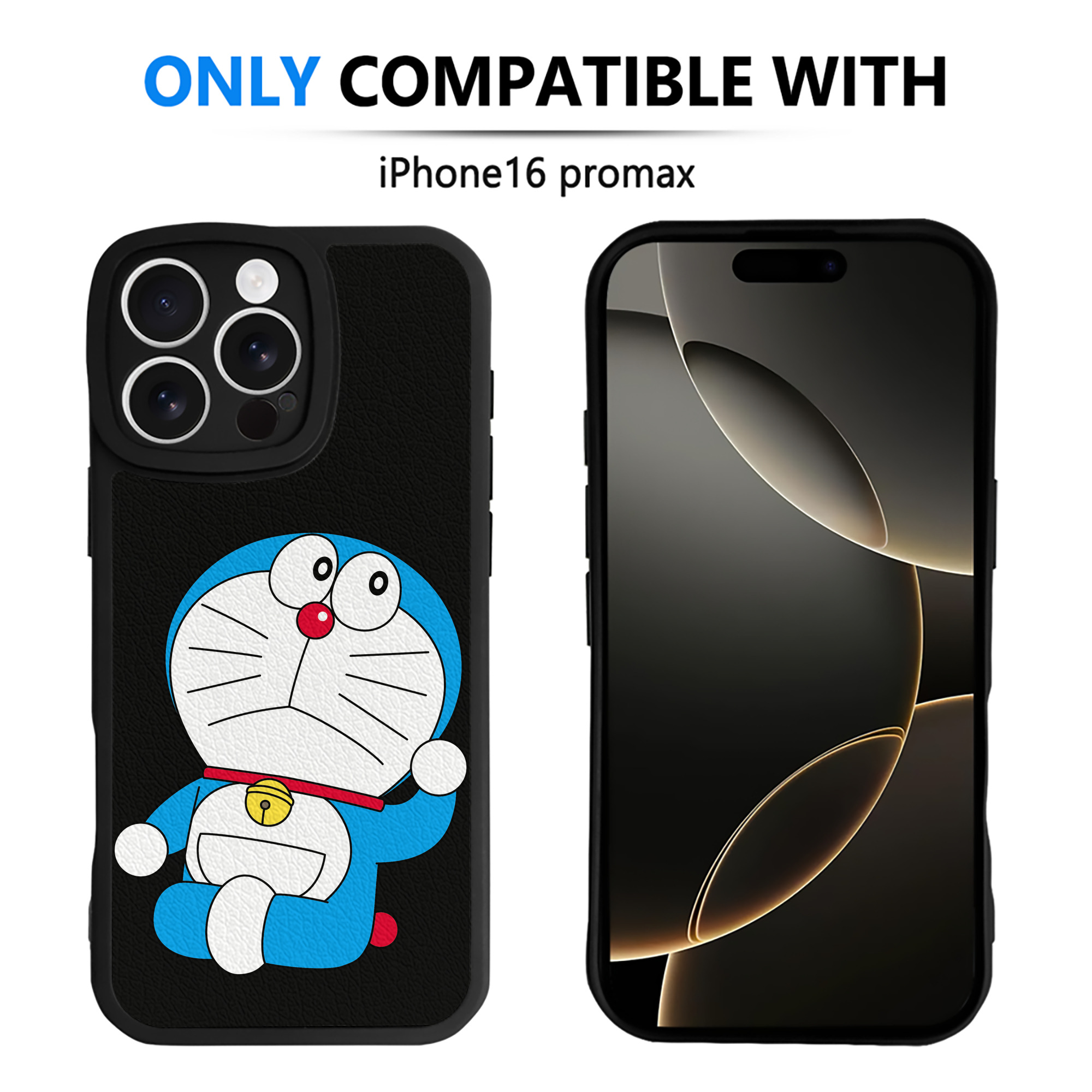 （画像用） ドラえもん Doraemon 【iPhone 16シリーズ対応】シリコンスマホケース（レザー調） 材質：シリコン